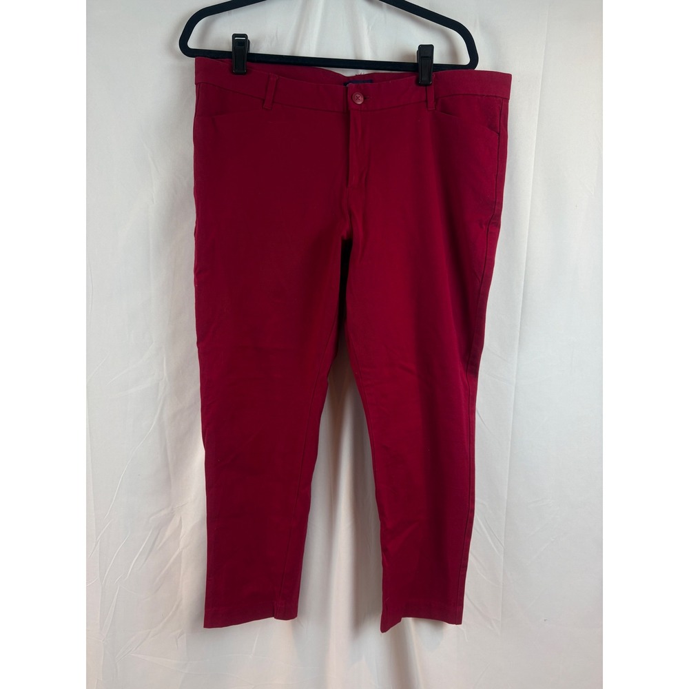Gap Slim City Women's Red Stretch Pants Classic Fit Career Casual‎ Size 16R
